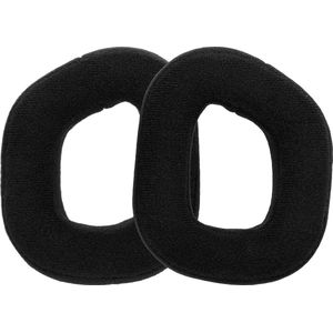 kwmobile - 2x Fluwelen Oorkussens - Geschikt voor Corsair HS80 - Zwart - Fluweel