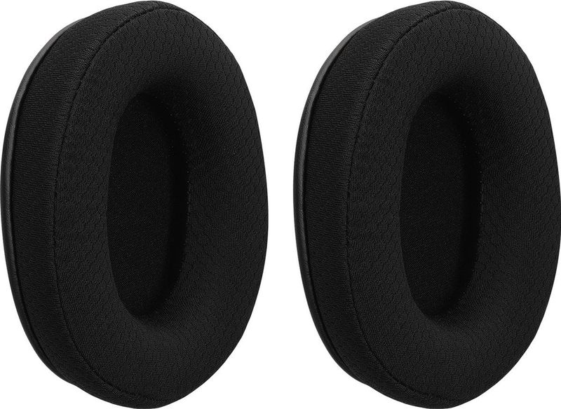 kwmobile 2x Oorkussens - Zwart - Mesh en Polyester - Geschikt voor Kingston HyperX Cloud Alpha S