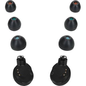 kwmobile - Vervangende Oordopjes - Zwart - Siliconen - 6 Stuks