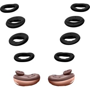 kwmobile - Anti-Slip Dopjes - Zwart - Silicone - Set van 8