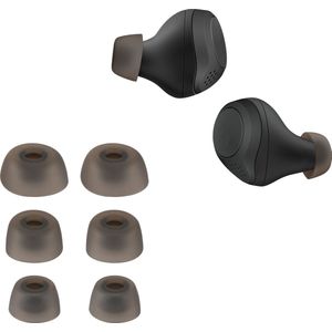 kwmobile 6x cover voor in-ear oortjes geschikt voor Jabra Elite 75t /65t / Active - Vervangende oordopjes van siliconen in grijs - 3 maten