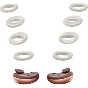 kwmobile anti-slip dopjes voor oordoppen - geschikt voor Samsung Galaxy Buds Live - Set van 8 - Van silicone in wit