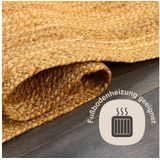 Myflair Möbel & Accessoires Teppich »Lola«, rechteckig, 10 mm Höhe, Juteteppich, Wendeteppich, handgeflochten, 100% Naturfaser, Boho-Style