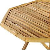 Beliani MOLISE - Tuintafel-Lichte houtkleur-Bamboehout