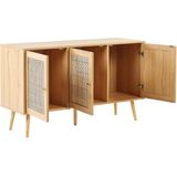 Beliani PEROTE - Sideboard - Lichte houtkleur - Rotan