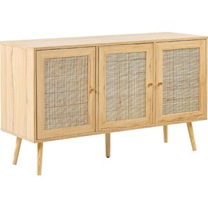 Beliani PEROTE - Sideboard - Lichte houtkleur - Rotan