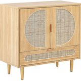 Beliani POTOSI - Sideboard - Lichte houtkleur - Rotan