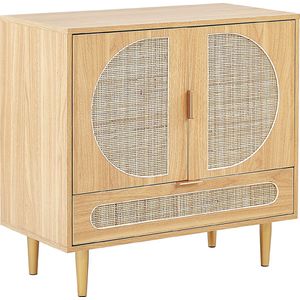 Beliani POTOSI - Sideboard - Lichte houtkleur - Rotan