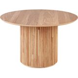 VISTALLA - Ronde eettafel - Lichte houtkleur - 120 cm - MDF