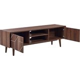 FRANKLIN - TV-meubel - Donkere houtkleur - Vezelplaat