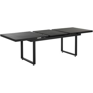 Beliani VALCANETTO - Verlengbare tafel-Zwart-Aluminium