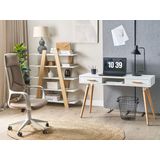 Home office set licht hout wit gebouwd hout glas vrijstaande rek eenheid moderne scandinavische studie