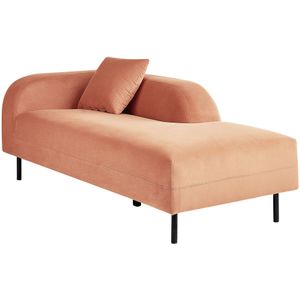 LE CRAU - Chaise longue - Roze - Linkerzijde - Fluweel