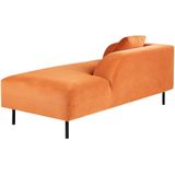 LE CRAU - Chaise longue - Oranje - Linkerzijde - Fluweel