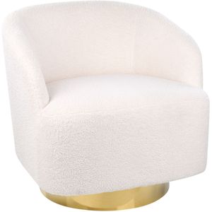 LAVIK - Fauteuil - Wit - Polyester