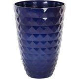 Bloempot blauw 35 cm ronde bloempot modern design