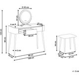 Beliani SURIN - Kaptafel-Grijs-MDF