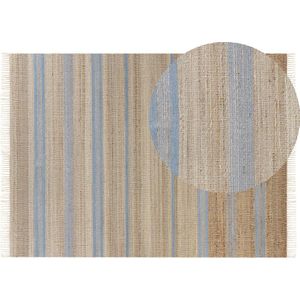 TALPUR - Vloerkleed - Beige/Lichtblauw - 160 x 230 cm - Jute