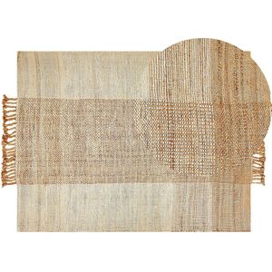 HAMZALAR - Modern vloerkleed - Beige - 140 x 200 cm - Jute