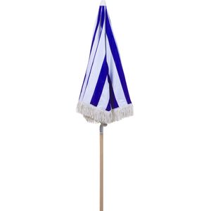 Beliani - MONDELLO - Parasol - Blauw|Wit - Polyester