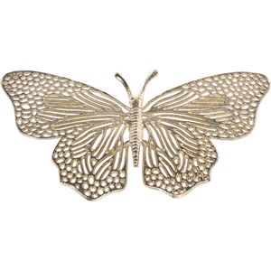 Woonaccessoire goud aluminium vlinder vorm tafel decoratie figuur modern industrieel ontwerp