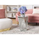 Bijzettafel zilver glas gespiegeld tafeltje glamour ontwerp woonkamer slaapkamer