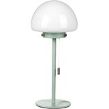 Tafellamp groen metalen basis lampenkap trekkoord minimalistische stijl kantoor bureaulamp