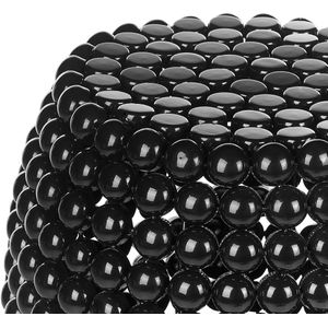 Set van 2 bijzettafels zwart ijzer kunststof accent bijzettafels trommel ovale vorm moderne woonkamer