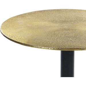 Bijzettafel zwart en goud metaal ronde geometrische vorm moderne bijzettafel