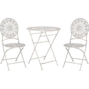 Beliani SCAFA - Bistro set - Wit - IJzer