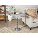 Bijzettafel grijs mangohout MDF decoratieve salontafel kleine woonkamer meubels Oosters design