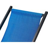 LOCRI II - Ligstoel - Blauw/Zwart - Synthetisch materiaal