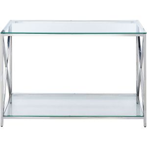 Beliani AUDET - Sidetable - Zilver - Veiligheidsglas