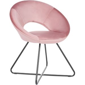 RACHEL - Fauteuil - Roze - Fluweel