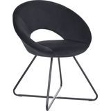 RACHEL - Fauteuil - Zwart - Fluweel