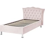 Beliani METZ - Bed met opbergruimte - Roze - 90 x 200 cm - Fluweel