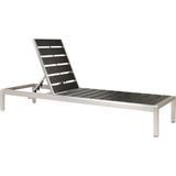 NARDO - Strandstoel - Zwart - Aluminium