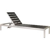 NARDO - Strandstoel - Zwart - Aluminium