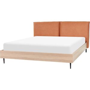 LIMANTON - Bed - Goudbruin - 180 x 200 cm - Kunstleer