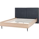 IZERNORE - Bed - Donkergrijs - 160 x 200 cm - Stof
