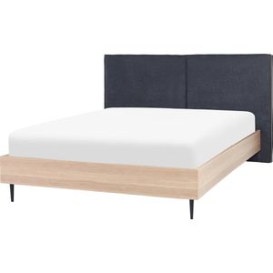 IZERNORE - Bed - Donkergrijs - 160 x 200 cm - Stof