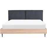 IZERNORE - Bed - Donkergrijs - 180 x 200 cm - Stof