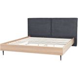 IZERNORE - Bed - Donkergrijs - 180 x 200 cm - Stof
