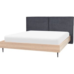 IZERNORE - Bed - Donkergrijs - 180 x 200 cm - Stof