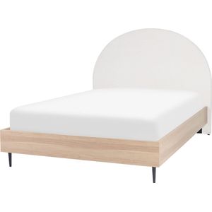 MILLAY - Bed - Wit - 140 x 200 cm - Stof