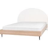 MILLAY - Bed - Wit - 180 x 200 cm - Stof
