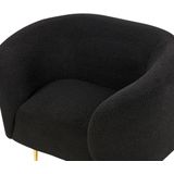 Beliani LOEN - Fauteuil - Zwart - Polyester