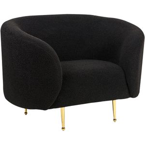 Beliani LOEN - Fauteuil - Zwart - Polyester