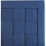 Beliani LIMOUX  - Tweepersoonsbed - Donkerblauw - 140 x 200 cm - Fluweel