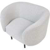 LOEN - Fauteuil - Wit/Zwart - Polyester